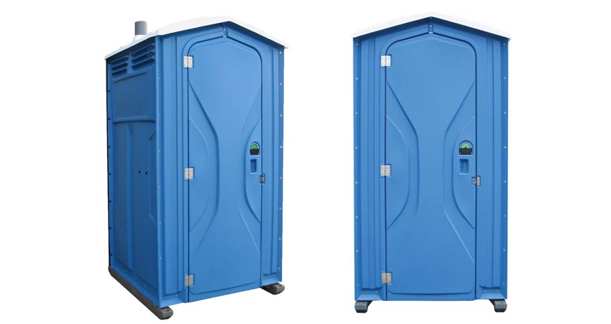 Long-term porta potty units on site in Joliet, Illinois